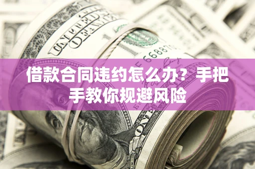 济南借款合同违约怎么办？手把手教你规避风险